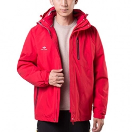 P T PECTNK Clothing P T PECTNK Mens Waterproof Fleece Jackets Red Small