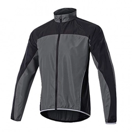 U/A Clothing Reflective Men's Cycling Jacket Windproof Waterproof Road Mountain Bike Clothing MTB Windbreaker Bicycle Wind Jacket Gray