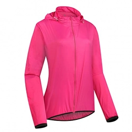 SFITVE Clothing SFITVE Cycling Jacket Women, Ladies Cycling Rain Jacket, Ultralight Reflective Bicycle Jacket, Breathable Waterproof Bike Jackets, Mountain Bike Road Bicycle Coat Outdoor Sportswear(Size:XL, Color:pink)