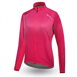 SFITVE Clothing SFITVE Cycling Jacket Womens Winter, Reflective Waterproof MTB Thermal Warm Up Running Jacket, Windproof Hi Vis Softshell Bike Windbreaker for Riding Racing(Size:XXL, Color:Pink)