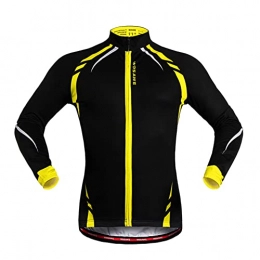 SHCOE Clothing SHCOE Cycling Jacket, MTB Bike Outwear, Cold Weather Workout Running Jacket, Running Golf Jacket, Windbreaker, Ultralight, Packable, Yellow, L