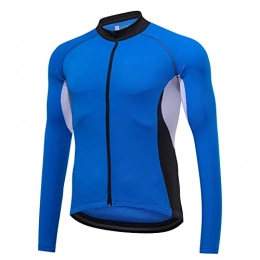 SHCOE Clothing SHCOE Men's Cycling Jacket, Bike Jacket, MTB Bike Outwear, Water resistant Thermal Fleece Bike Outerwear, Blue, M