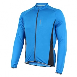 SHCOE Clothing SHCOE Men's Cycling Jacket, Bike Jacket, MTB Bike Outwear, Water resistant Thermal Fleece Bike Outerwear, Running Biking Hiking, Blue, XL