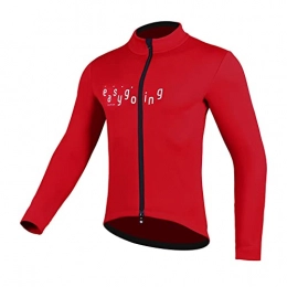 SHCOE Clothing SHCOE Winter Cycling Jackets, Cold Weather Workout Running Jacket, Bike Jacket, MTB Bike Outwear, Windproof Thermal, Red, 3XL