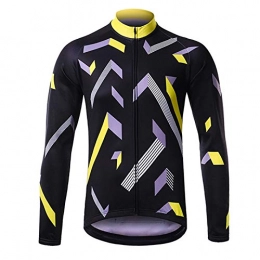  Clothing Spring and Fall Breathable Bicycle Shirts, Men's Long Sleeve Cycling Jersey, Bike Jackets for Men, Cycling Jacket, Mens Cycling Jersey, Mountain Bike Road Bicycle Coat Outdoor Sportswea(Size:XXL, Color:F03)
