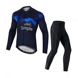 T-JMGP Clothing T-JMGP Men'S Cycling Suit, Men'S Cycling Jacket, Long-Sleeved Warm Winter Cycling Clothing, Reflective Windproof And Waterproof Mountain Bike Road Bike Cycling Windbreaker-005_L