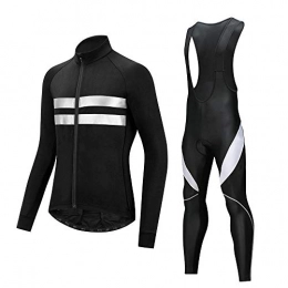 T-JMGP Clothing T-JMGP Mountain Bike Cycling Jersey, Thermal Cycling Jacket, Long-Sleeved Overalls For Cycling-Black_Xxxl
