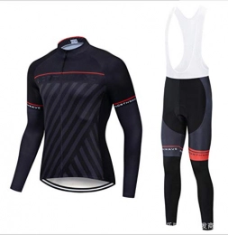 T-JMGP Clothing T-JMGP Windproof Cycling Clothing, Men'S Cycling Jacket, Windproof Full-Sleeve Cycling Jersey, Warm Mountain Bike Coat-Black 1_S