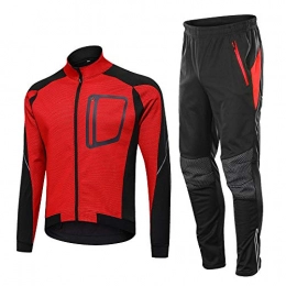 T-JMGP Clothing T-JMGP Windproof Long Sleeve Sports Jacket, Cycling Suits, Men'S Warm Cycling Jackets, Long-Sleeved Windproof Jackets For Outdoor Sports, Mountain Bike Cycling Clothes-Red_3Xl