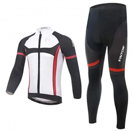 T-JMGP Clothing T-JMGP Windproof Long Sleeve Sports Jacket, Men'S Cycling Clothing, Cycling Clothing Cycling Clothing, Mountain Bike / Mtb Shirt, Breathable, Sweat-Absorbent, Quick-Drying-White 2_M