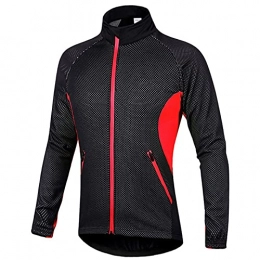 TDHLW Clothing TDHLW Cycling Jacket Winter Waterproof Windproof Thermal Fleece Warm up Mountain Bike Coat, Red, XL