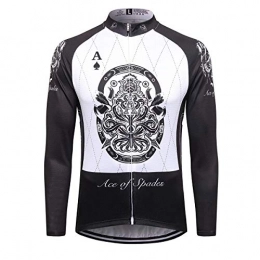 Sports Thriller Rider Clothing Thriller Rider Sports® Mens Ace of Spades Outdoor Sports Mountain Bike Winter Thermal Warm Long Sleeve Jacket Large