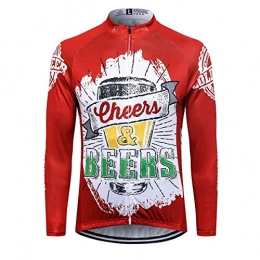Sports Thriller Rider Clothing Thriller Rider Sports® Mens Cheers & Beers Outdoor Sports Mountain Bike Winter Thermal Warm Long Sleeve Jacket 2X-Large