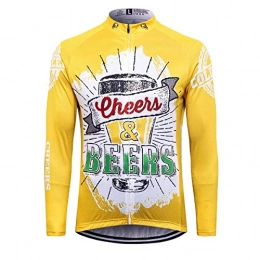Sports Thriller Rider Clothing Thriller Rider Sports® Mens Cheers & Beers Outdoor Sports Mountain Bike Winter Thermal Warm Long Sleeve Jacket Medium