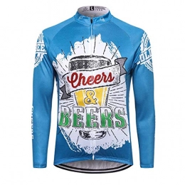 Sports Thriller Rider Clothing Thriller Rider Sports® Mens Cheers & Beers Outdoor Sports Mountain Bike Winter Thermal Warm Long Sleeve Jacket X-Large