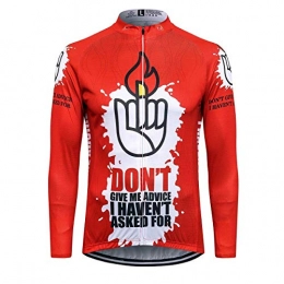Sports Thriller Rider Clothing Thriller Rider Sports® Mens Don't Give Me Advice Outdoor Sports Mountain Bike Winter Thermal Warm Long Sleeve Jacket Small