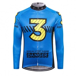 Sports Thriller Rider Clothing Thriller Rider Sports® Mens Give Us 3 Feet Please Outdoor Sports Mountain Bike Winter Thermal Warm Long Sleeve Jacket 2X-Large