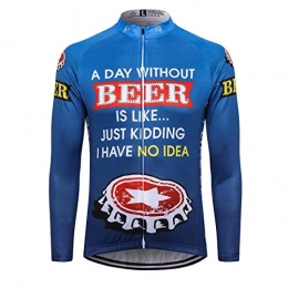 Sports Thriller Rider Clothing Thriller Rider Sports® Mens I love beer Outdoor Sports Mountain Bike Winter Thermal Warm Long Sleeve Jacket 3X-Large