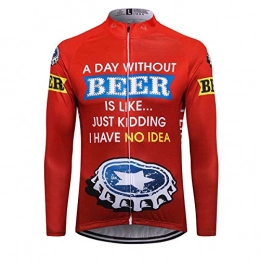 Sports Thriller Rider Clothing Thriller Rider Sports® Mens I love beer Outdoor Sports Mountain Bike Winter Thermal Warm Long Sleeve Jacket Large