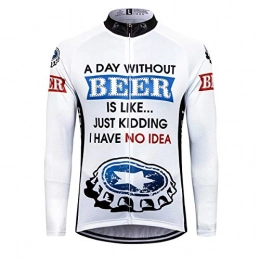 Sports Thriller Rider Clothing Thriller Rider Sports® Mens I love beer Outdoor Sports Mountain Bike Winter Thermal Warm Long Sleeve Jacket Small