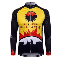 Sports Thriller Rider Clothing Thriller Rider Sports® Mens The Devil is in Your Heart Outdoor Sports Mountain Bike Winter Thermal Warm Long Sleeve Jacket Large