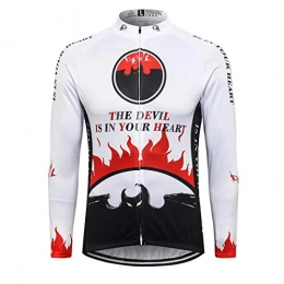Sports Thriller Rider Clothing Thriller Rider Sports® Mens The Devil is in Your Heart Outdoor Sports Mountain Bike Winter Thermal Warm Long Sleeve Jacket Small