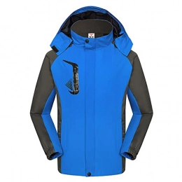 UEsent Clothing UEsent Men's and Women's Jacket Mountaineering Suit Ski Suit Outdoor Sportswear Jacket Three-in-One Removable Hood Softshell Jacket Wind Protection Jacket Warm Mountain Jacket, blue, L