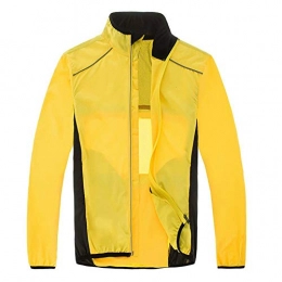 Miwaimao Clothing Ultra Light Waterproof Cycling Jackets Men Women Windproof Reflective Rain Jacket Bicycle Clothing Raincoat MTB Road Bike Jacket, YELLOW, 4XL