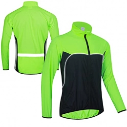 Uphold Clothing Ultralight Reflective Men's Cycling Jacket Long Sleeve, Waterproof Windproof Road Mountain Bike MTB Jackets, Summer Bicycle Windbreaker with pockets, Breathable Rider Sports Cl(Size:XXL, Color:BLACK)