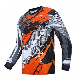 Weimostar Clothing weimostar Cycling Jersey Men's Mountain Bike Motocross Jersey long sleeve MTB T-Shirt Downhill Tops Sports racing blouse orange 4XL