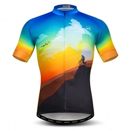Weimostar Clothing weimostar Cycling jersey mens bike tops MTB Jersey zip Mountain Road Clothing Bicycle riding top breathable Summer Pro Team Sports racing cycle jersey for male sportswear polyester Size XL