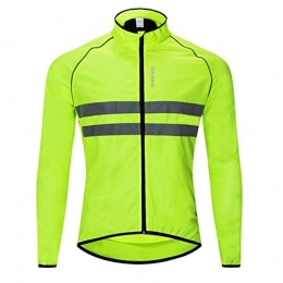 WEIWEI Clothing WEIWEI Waterproof Breathable Windbreak Mens Cycling Training Hiking Golf Rain Jacket Long Sleeve Mountain Road Bicycle Coat, Green, 3XL