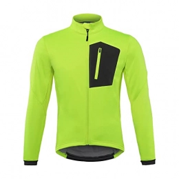 Gerenic Clothing Windproof And Warm Men's Cycling Jacket, Autumn And Winter Warm-Up Bike Long-Sleeved Reflective Jersey Windbreaker Made of Mountain Bike Clothing Cycling Jersey