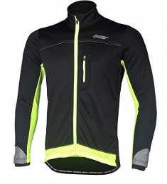 LINFKY Clothing Winter Windproof Cycling Jacket, Men Cycling Jackets for Men MTB Mountain Bike Jacket Visible Reflective Fleece Warm Jacket (Green, S)