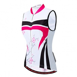 WWAIHY Clothing Women's Cycling Gilets, Summer Bike Jacket MTB Bicycle Vest Sleeveless Shirt Jersey Mountain Biking Running Shirts, Quick-Dry Breathable Outdoor Women Reflective Vest(Size:XL, Color:White)
