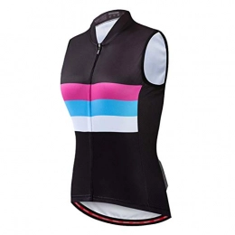 WWAIHY Clothing Women's Cycling Vest, Summer MTB Gilets Bicycle Sleeveless Shirt Jersey Mountain Bike Jacket Biking Running Shirts, Quick-Dry Breathable Outdoor Sports Clothes(Size:S, Color:Black)