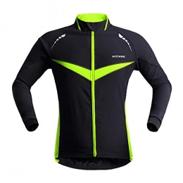 WOSAWE Clothing WOSAWE Cycling Coat Men Long Sleeves Mountain Bike Jersey Autumn Winter Warm Racing Jacket (Green S)