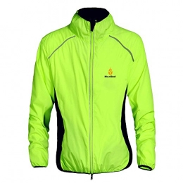 WOSAWE Clothing WOSAWE Cycling Showerproof Jacket Men Women Breathable MTB Jersey Long Sleeve Racing Windbreaker Coat For All Season (BC220 Green XXL)