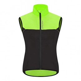 WOSAWE Clothing WOSAWE Cycling Vest Unisex Lightweight Windproof MTB Gilets with Reflective Strips for Running, Cycling, Motorbikes, Horse Riding, Hiking (Black XL)