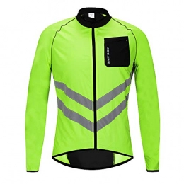 WOSAWE Clothing WOSAWE New Cycling Jacket Men Women Windbreaker Coat Breathable Waterproof Lightweight Jacket Safety for Motorbike, Riding and Racing at Night, Jacket Green, XXL