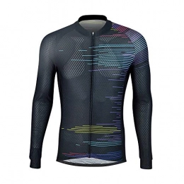 Wuxingqing Clothing Wuxingqing Men's Cycling Jersey Spring and Autumn Long-sleeved Cycling Jacket And Quick-drying Slim Cycling Jacket for Road Bike Mountain Bike (Color : One color, Size : XXXXL)