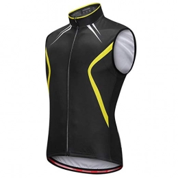 WWAIHY Clothing WWAIHY Men's Cycling Vest, Summer MTB Gilets Bicycle Sleeveless Shirt Jersey Mountain Bike Jacket Biking Running Shirts, Quick-Dry Breathable Outdoor Sports Clothes(Size:L, Color:Black)
