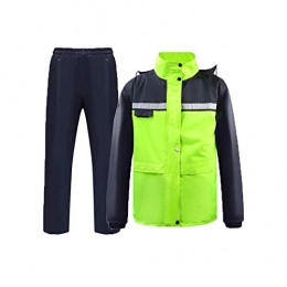 XFSHKJS Clothing XFSHKJS Adults Waterproof Windproof Hooded Rainwear Reusable Raincoat(Rain Jacket and Rain Pants Set), for Outdoor Mountain Hunting Fishing (Color : Green, Size : M)
