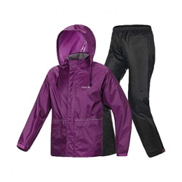 XFSHKJS Clothing XFSHKJS Mountain Jacket Mens Waterproof Women Windproof Hooded Raincoat Lightweight Active Outdoor Windbreaker Rain Suit Ideal for Running and Hiking (Color : Purple, Size : 3XL)