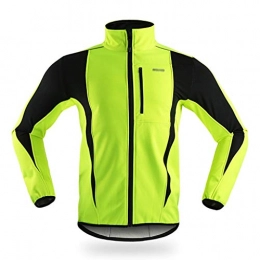 Xinxinchaoshi Clothing Xinxinchaoshi Men's Cycling Jacket Windproof Breathable Lightweight Reflective Warm Thermal Water-Resistant MTB Mountain Bike Jacket Long Sleeve Fleece Padded Sportswear Top Cycling Jersey