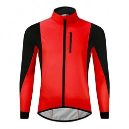 XuuSHA Clothing XuuSHA Safety clothing high visibility Mountain Bike Jersey, Winter Thermal Cycling Jacket protective safety workwear (Color : BL261-R, Size : L)
