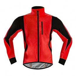XXXZZL Clothing XXXZZL Cycling Waterproof Jacket Men Women Running Jacket Winter Thermal Fleece Mountain Bike Tops Long-Sleeve Windproof Warm Lightweight, Red, M