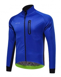 YAOTT Men's Jacket Winter Thermal Breathable Cycling Riding Long Sleeve Sportswear MTB Mountain Bike Jacket for Outdoor Blue XL