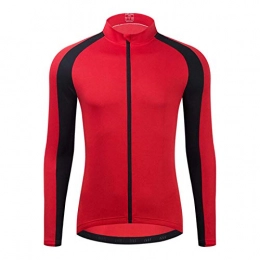 Yhjkvl Clothing Yhjkvl Cycling Jackets Cycling Top Mountain Bike Men Cycling Jersey Color-blocking Long Sleeve Outdoor Sports Breathable Cycling Jersey Outdoor Sports Wear (Size:M; Color:Red)