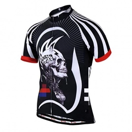 Yhjkvl Clothing Yhjkvl Cycling Jackets Men Cycling T-shirt Anti-UV Breathable Quick Dry Mountain Road Bike Clothes Bicycle Slimming Top Outdoor Sports Wear (Size:XL; Color:Black White)